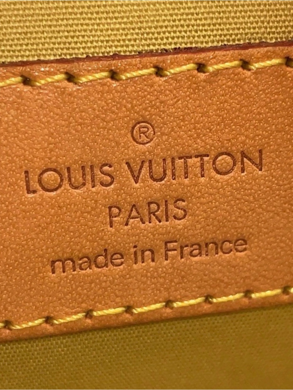 Louis Vuitton Yellow Patent Vernis Alma Satchel - Picture 16 of 16